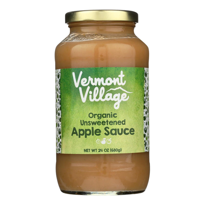 Unsweetened Vermont Village Organic Applesauce - Pack of 6 - 24 Oz.