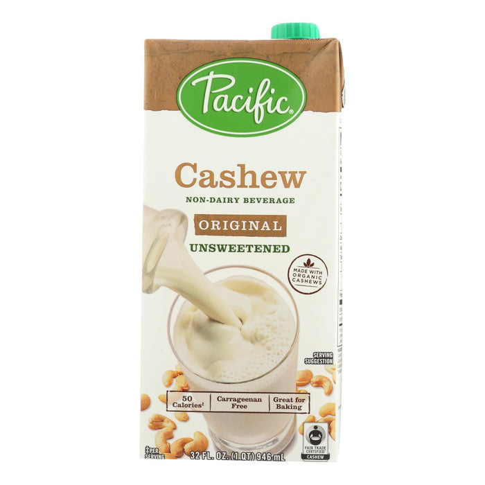 Pacific Natural Foods Organic Cashew Beverage, Unsweetened, 32 Fl Oz Per Bottle (Pack of 6)