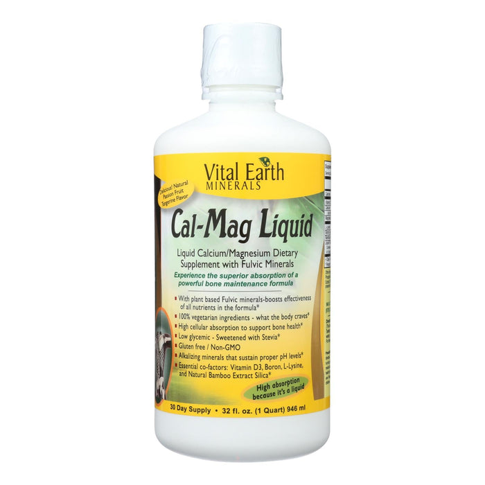Vital Earth Minerals Cal-Mag Liquid Calcium Magnesium Supplement