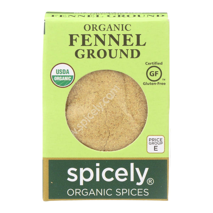Spicely Organics Ground Fennel, 0.5 Oz. (Pack of 6)