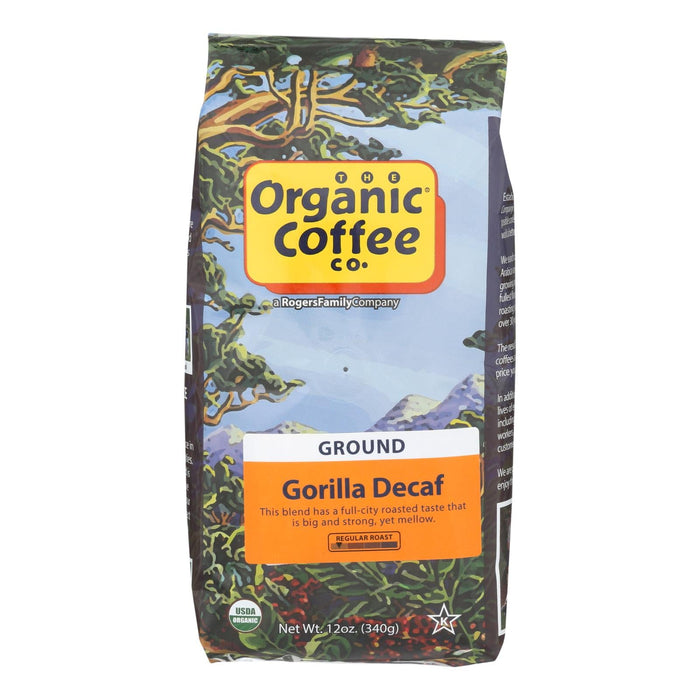 Organic Coffee Co. Gorilla Decaf Ground Coffee, Regular Roast (6 - 12 Oz. Bags)