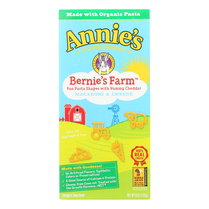 Annie's Homegrown Bernie's Farm Macaroni and Cheese Shapes (12 Pack - 6 Oz. Each)