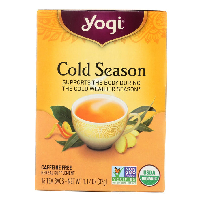 Yogi Organic Cold Season Herbal Tea: 6-Pack 16 Tea Bags