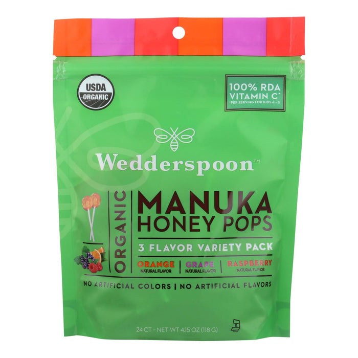 Wedderspoon Organic Makuna Honey Pops (Pack of 6 - 4.15 Oz.)