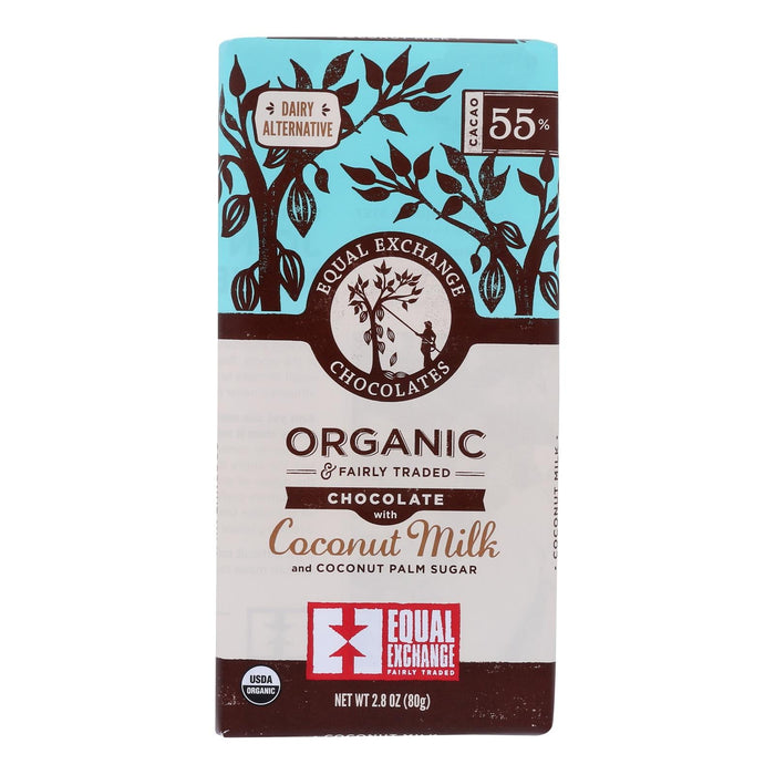Equal Exchange Organic Dark Chocolate Coconut Bar - 2.8 Oz (Pack of 12)