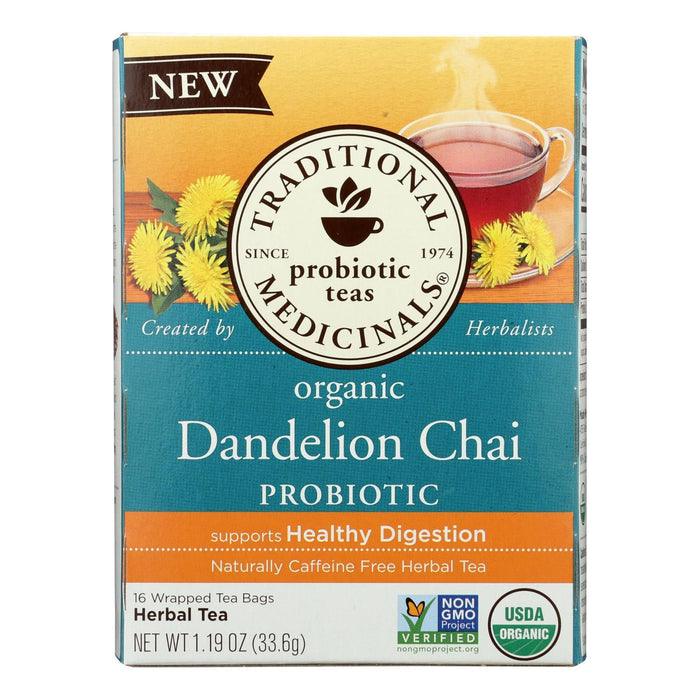 Traditional Medicinals Dandelion Probiotic Tea (6 x 16 Bags)