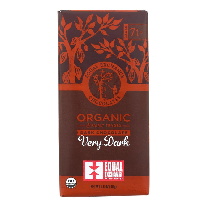 Equal Exchange Organic Dark Chocolate Bar - Pack of 12, 2.8 Oz
