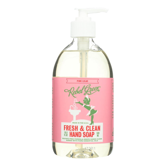 Rebel Green Antibacterial Hand Soap (4-Pack) - Pink Lilac - 16.9 Fl Oz