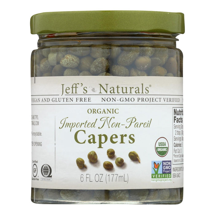 Jeff's Natural Imported Non Pareil Capers 6oz Pack of 6
