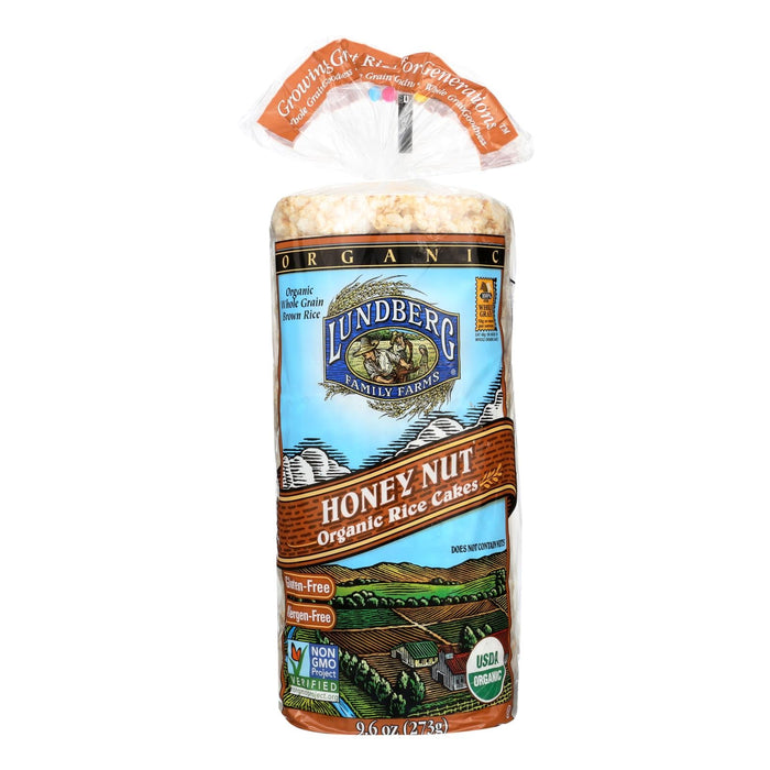 Lundberg Family Farms Rice Cakes Honey Nut Pack of 6