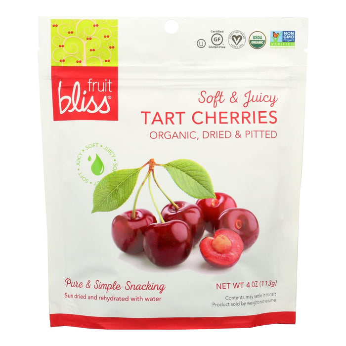 Fruit Bliss Organic Tart Dried Cherries: Healthful Sweetness in Every 4 Oz. Pack (Pack of 6)