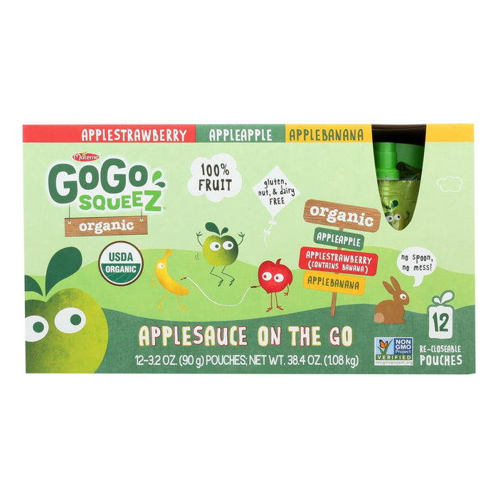 Gogo Squeez Organic Applesauce Variety Pack, 6 - 3.2oz. Pouches