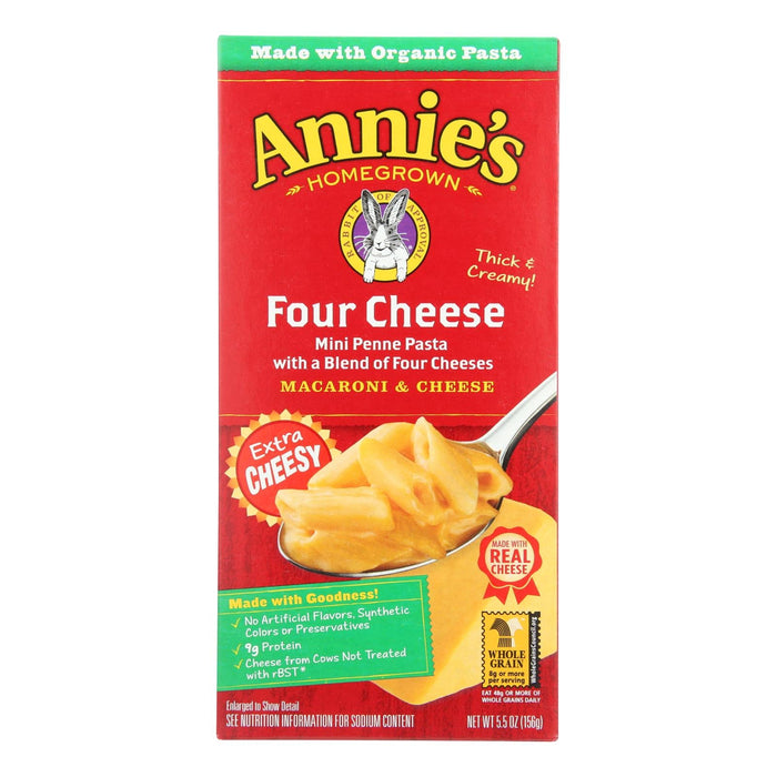 Annie's Homegrown Four Cheese Premium Macaroni and Cheese (Pack of 12 - 5.5 oz. Boxes)