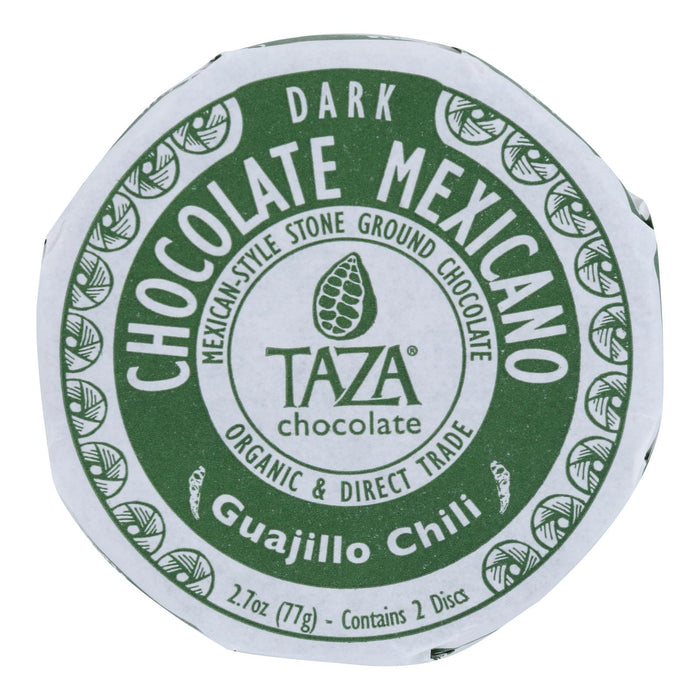Organic Chocolate Mexicano Discs - 50% Dark Chocolate with Guajillo Chili (Pack of 12) - 2.7 Oz