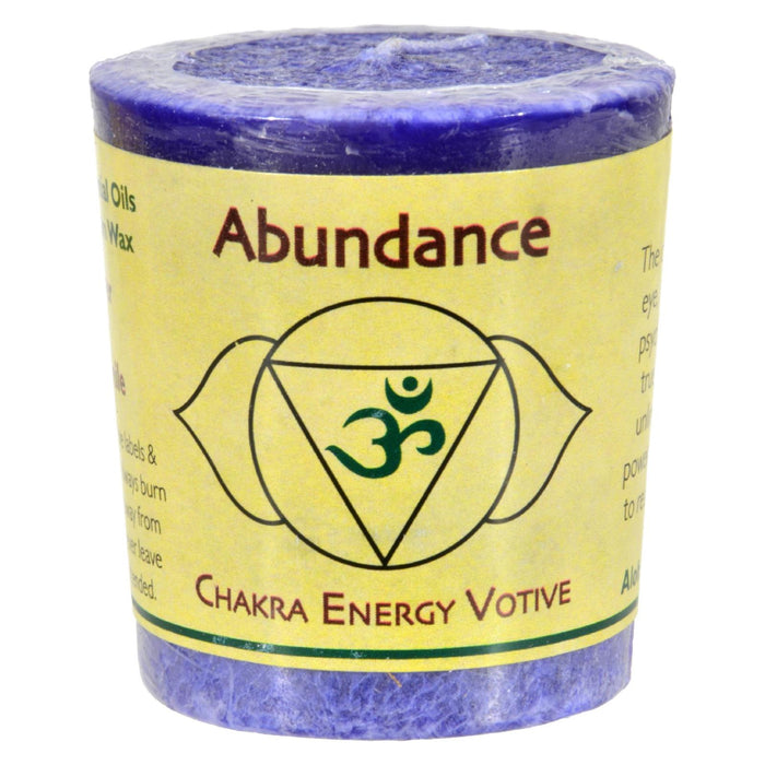 Aloha Bay Chakra Votive Candles - Abundance - Prosperity, Wealth, Success, Opportunity - 2oz