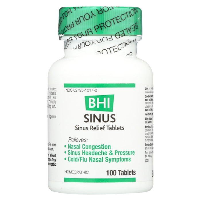 Bhi Sinus Relief Tablets for Fast Nasal Congestion (Pack of 100)