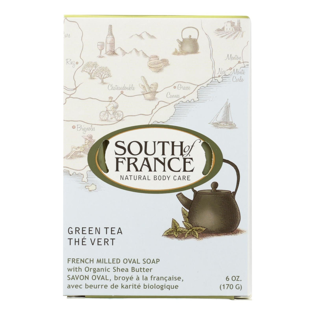 South of France Green Tea Nourishing Bar Soap, 6 Oz — Specialty Food Source