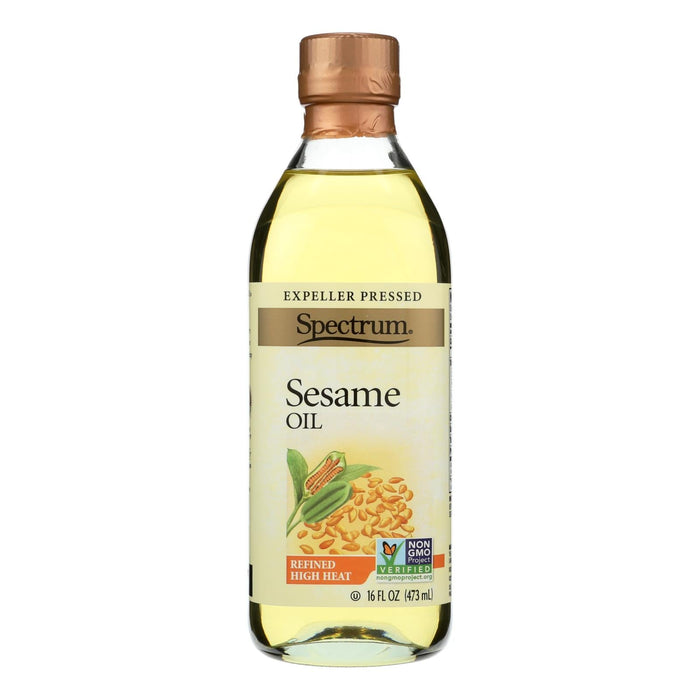 Spectrum Naturals Refined Sesame Oil, 16 Fl Oz Pack of 12