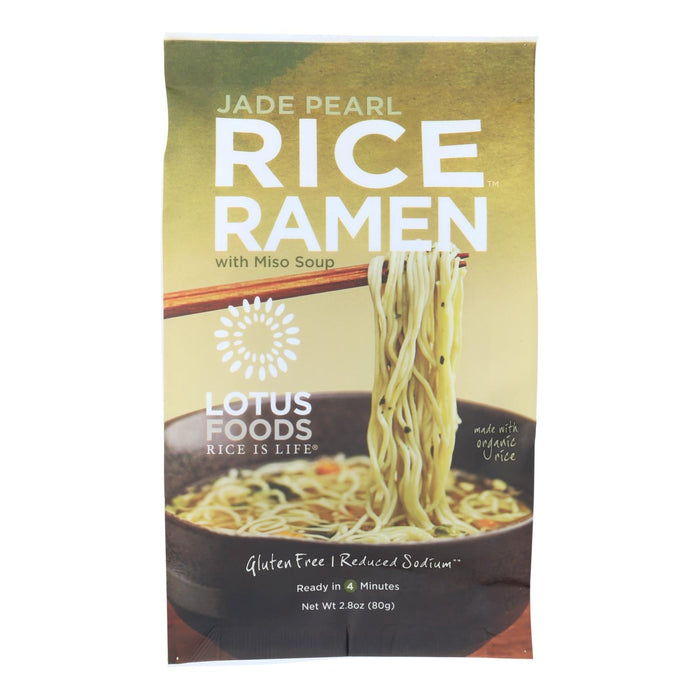 Lotus Foods Organic Jade Pearl Rice Ramen with Miso Soup (10 Pack), 2.8 Oz