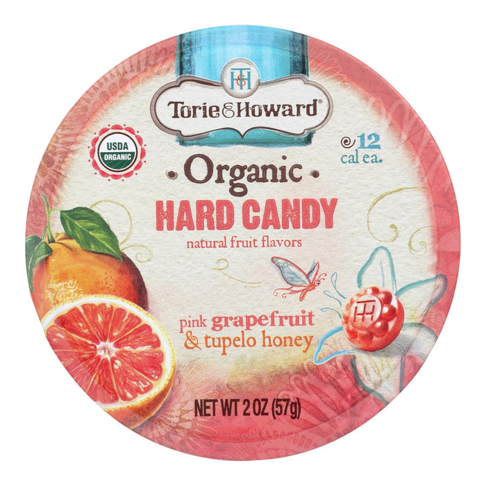 Torie & Howard Organic Pink Grapefruit & Tupelo Honey Hard Candy (8 - 2 Oz)