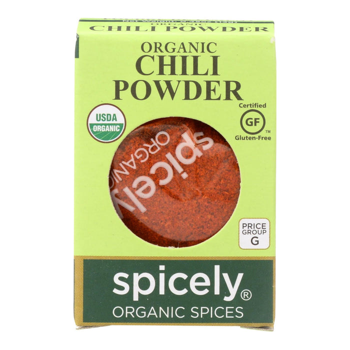 Spicely Organics Organic Chili Powder, 0.45 Oz, (Pack of 6)