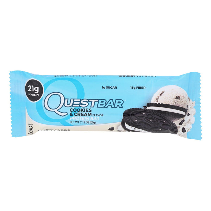 Quest Bar - Cookies and Cream Pack of 12 - 2.12 oz. Bars
