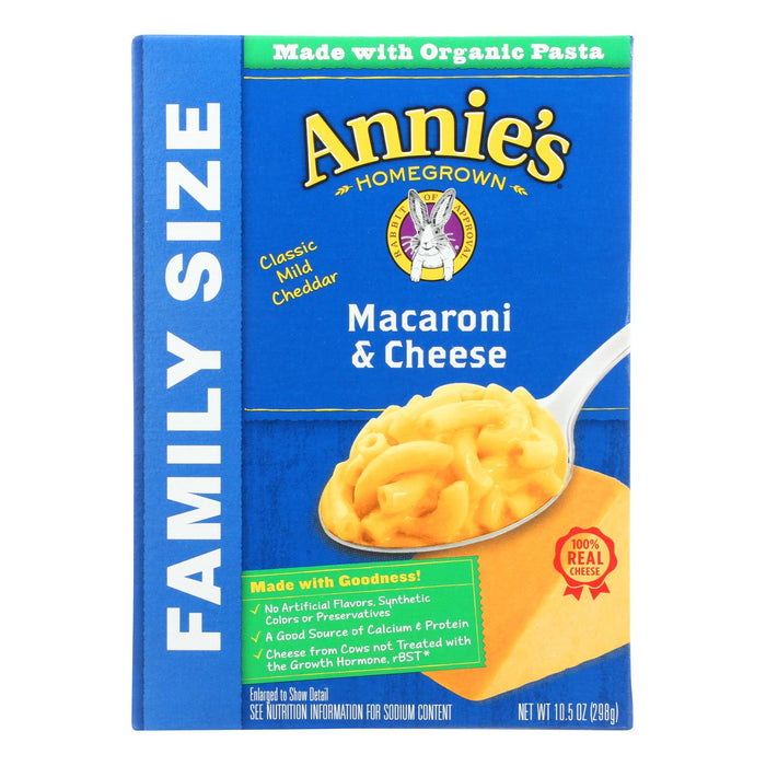 Annie's Classic Family Size Mac & Cheese, 10.5 Oz (Pack of 6)