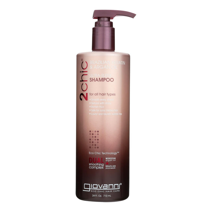 Giovanni Hair Care Products  - 2chic Keratin & Argan Revitalizing Shampoo - 24 FL Oz
