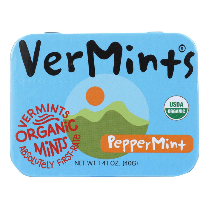 Vermints Natural Peppermint Breath Mints, 6 Packs (1.41 Oz Each)