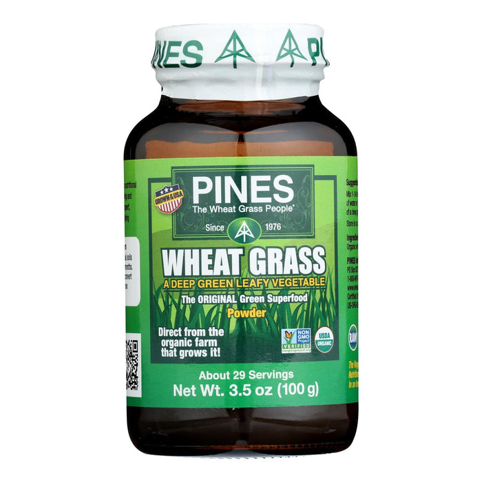 Pines International Wheatgrass Powder - 3.5 oz High-Protein Supplement