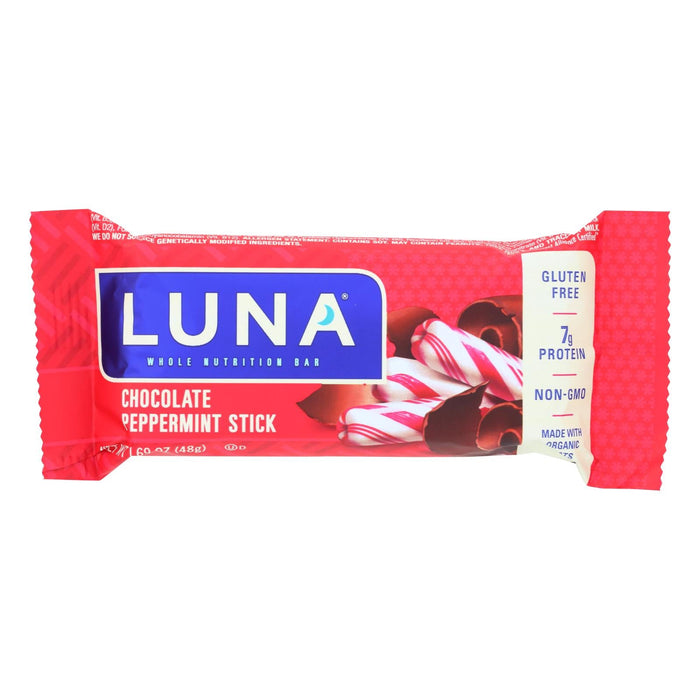 Luna Organic Chocolate Peppermint Bars, 1.69 Oz. (Pack of 15)