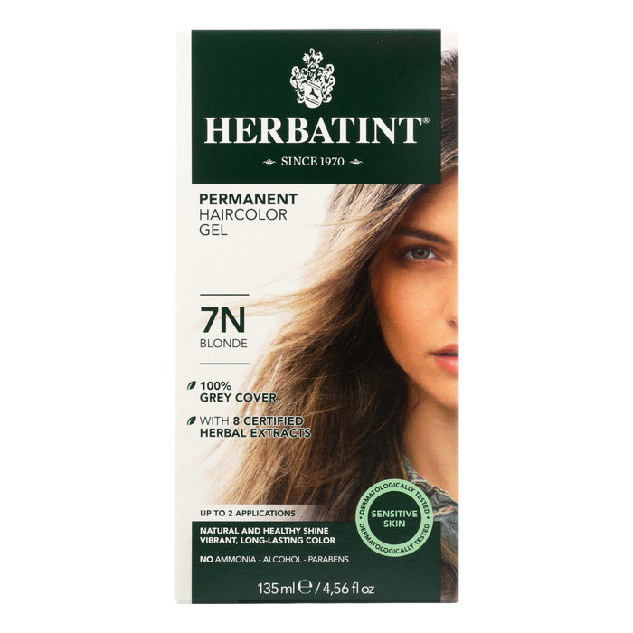 Herbatint Permanent Herbal Haircolor Gel (7N Blonde, 4.6 fl.oz.)