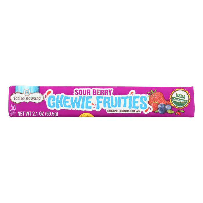 Torie & Howard Organic Sour Berry Chewy Fruity Candy Chews (Pack of 18 - 2.1 oz)