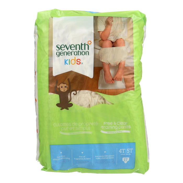 Seventh Generation Free and Clear Training Pants, 17 Count, 4T-5T (Pack of 4)