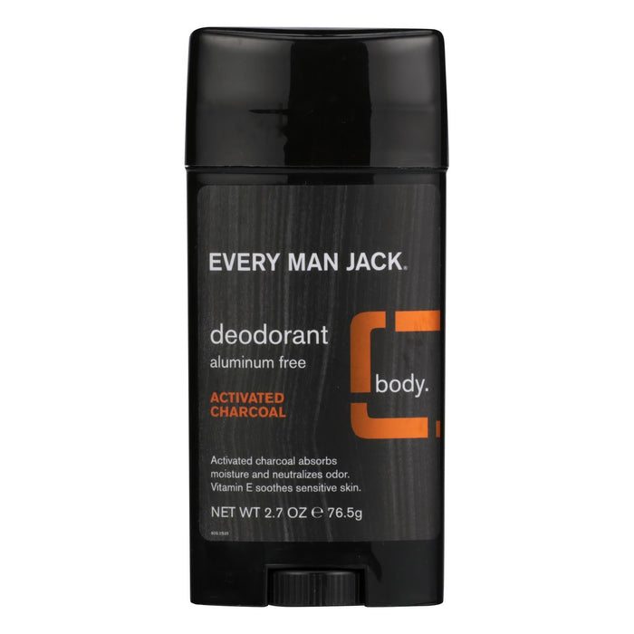 Every Man Jack Charcoal Activated Deodorant for Men, 2.7 Oz.