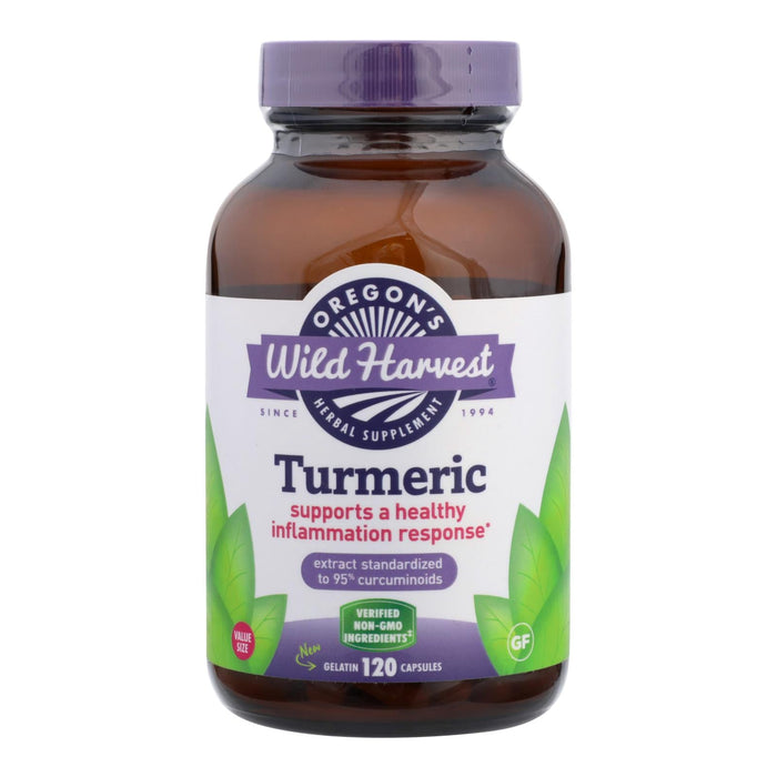 Oregon Wild Harvest Turmeric Herbal Supplement (Pack of 1 - 120 Vcap)