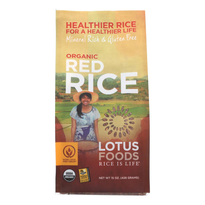 Lotus Foods Heirloom Bhutan Red Rice, Whole Grain, Gluten-Free, Non-GMO (Pack of 6 - 15 Oz.)