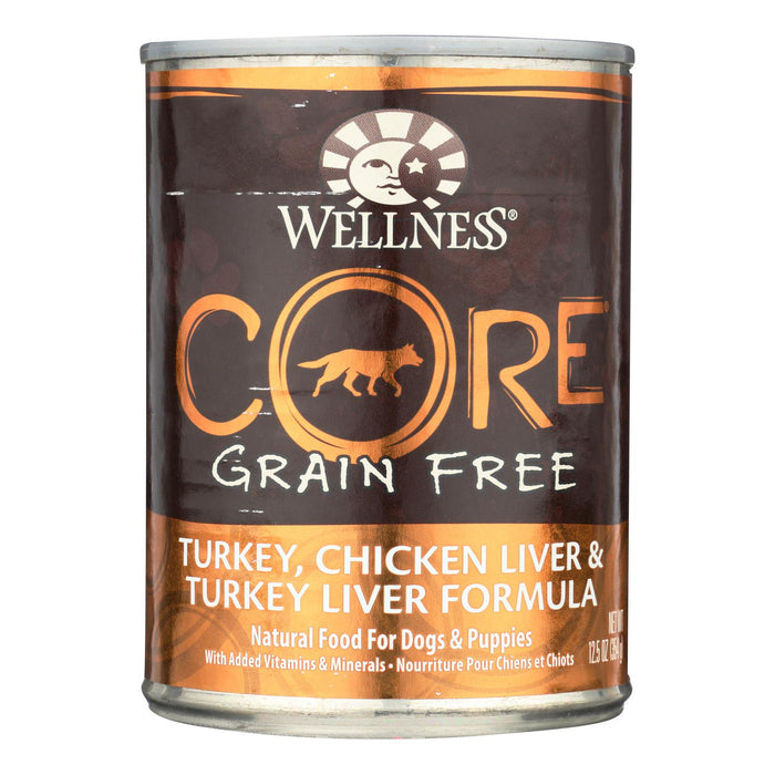 Wellness Pet Products Dog Food - Gain Free (Pack of 12) - Turkey and Chicken with Liver, 12.5 Oz.