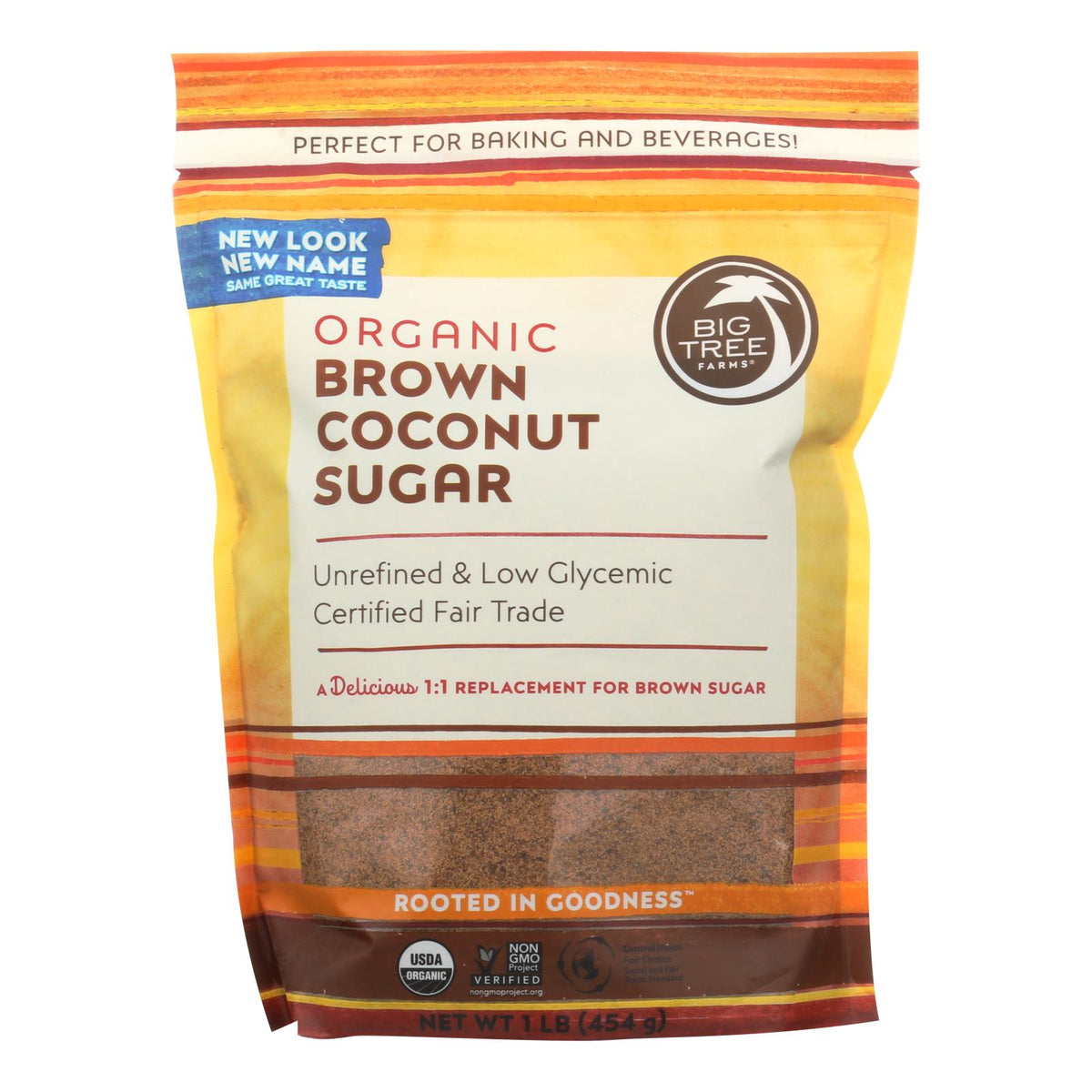 big tree farms coconut palm nectar Big Tree Farms Organic Brown Coconut Palm Sugar, 6 Pack, 16 Oz. Each — Specialty Food Source