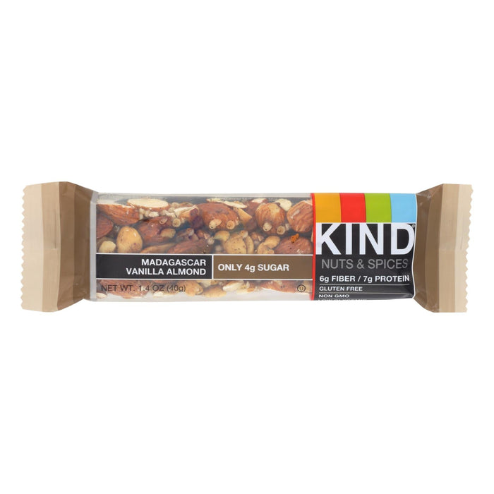 Kind Madagascar Vanilla Almond Bars - 1.4 Oz - Pack of 12
