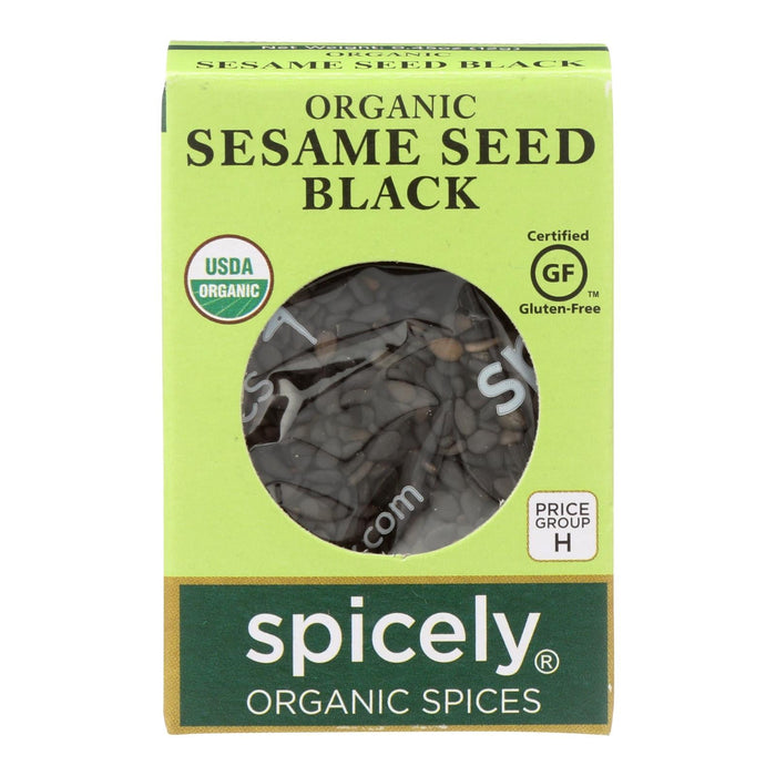 Spicely Organics Organic Black Sesame Seed, 6 x 0.45 Oz.