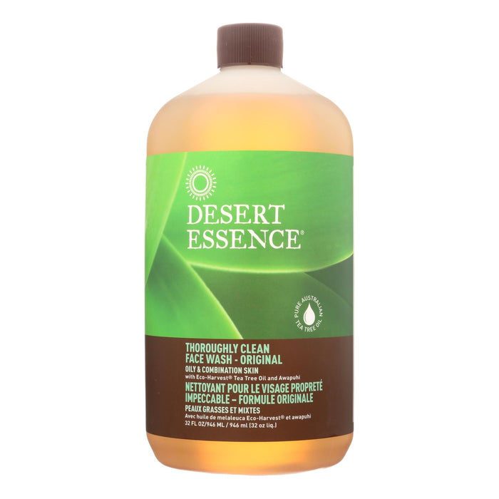 Desert Essence Thoroughly Clean Face Wash for Oily and Combination Skin, 32 fl oz