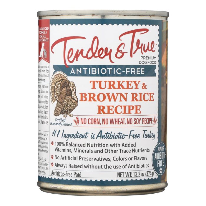 Tender & True Dog Food Turkey & Brown Rice for Sensitive Stomachs (Pack of 12) - 13.2 Oz.