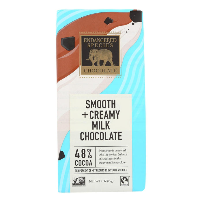 Endangered Species Natural Chocolate Bars (Pack of 12) - Milk Chocolate, 48% Cocoa - 3oz Bars