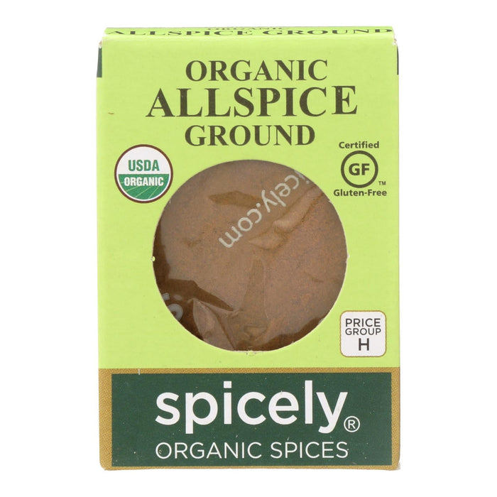 Spicely Organics Certified Organic Ground Allspice - 0.45 Oz. (Pack of 6)