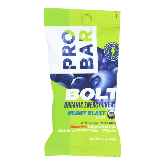 Pro Bar Bolt Energy Chews - Organic Berry Blast - 2.1 Oz - Case of 12