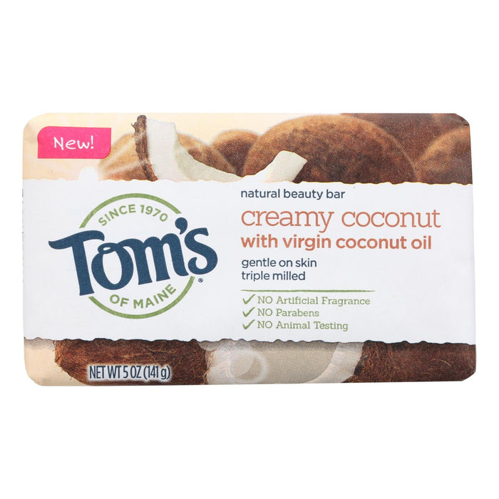 Tom's of Maine Moisturizing Coconut Beauty Bar, 6 Pack, 5oz Each