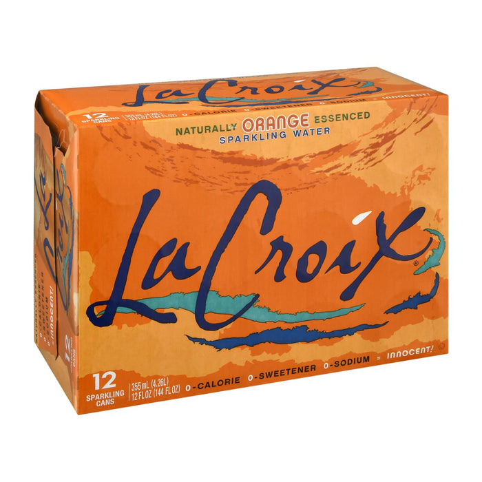 Lacroix Orange Flavored Sparkling Water, 12 fl oz (Pack of 2)