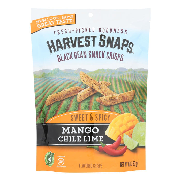Calbee Snapea Crisp Black Bean Crisps Mango Chile Lime 3 Oz (Case of 12)
