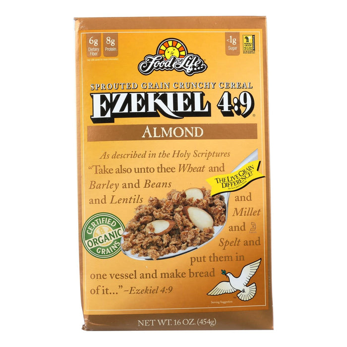 Food For Life Ezekiel 4-9 Sprouted Whole Grain Almond Cereal - Organic, 16 Oz (Pack of 6)